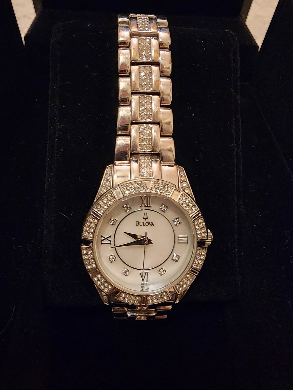 Bulova Women's Silver Crystal Bracelet Watch - Silver